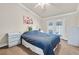 Main bedroom with double doors leading to the pool area at 4318 Cobblehill Way, North Las Vegas, NV 89032