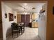 Kitchen and dining area with light wood cabinets at 508 Sarajane Ln, Las Vegas, NV 89107