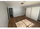 Bedroom with wood-look floors and a closet at 520 S 13Th St # D4, Las Vegas, NV 89101