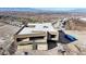 Aerial view of the house under construction, showcasing its unique design at 607 Grand Rim Dr, Henderson, NV 89012