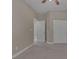 Bright bedroom with ceiling fan and double door closet at 634 Wounded Star Ave, Las Vegas, NV 89178