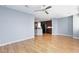 Bright living room with hardwood floors and an open floor plan at 9378 Hilgard Ave, Las Vegas, NV 89178