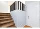 Staircase with brown carpet and white wall at 9378 Hilgard Ave, Las Vegas, NV 89178