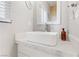 Stylish bathroom with a modern sink and marble countertop at 9635 Stoney Mesa Ct, Las Vegas, NV 89139