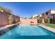 Stunning pool and spa with waterfall features at 9635 Stoney Mesa Ct, Las Vegas, NV 89139