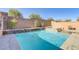 Sparkling pool and spa with waterfall features at 9635 Stoney Mesa Ct, Las Vegas, NV 89139