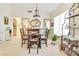 Formal dining room featuring a round table and decorative shelving at 9921 Woodhouse Dr, Las Vegas, NV 89134