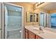 Bathroom with tub, shower, and double vanity at 9936 Fountain Walk Ave, Las Vegas, NV 89149