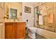 Clean bathroom with a single vanity and shower at , Las Vegas, NV 89148