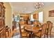 Elegant dining room with a large wood table and chandelier at , Las Vegas, NV 89148