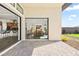 Outdoor patio with glass doors offering a view of the dining area at 12103 Canyon Sunset St, Las Vegas, NV 89138