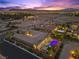 Luxury home with pool and expansive desert views at sunset at 286 Chartan Ave, Las Vegas, NV 89183