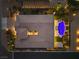 Top-down view of a home with a large, luxurious pool at 286 Chartan Ave, Las Vegas, NV 89183