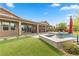 Stunning pool and spa with spacious patio and lawn at 286 Chartan Ave, Las Vegas, NV 89183
