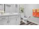 Modern bathroom with white vanity and fixtures at 286 Chartan Ave, Las Vegas, NV 89183