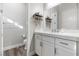 Clean bathroom includes a toilet, vanity, and shower at 286 Chartan Ave, Las Vegas, NV 89183