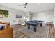 Game room featuring a pool table, comfortable seating, and stylish decor at 286 Chartan Ave, Las Vegas, NV 89183