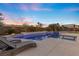 Relaxing pool and spa area with beautiful sunset view at 286 Chartan Ave, Las Vegas, NV 89183