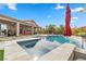 Inviting pool and spa with covered patio at 286 Chartan Ave, Las Vegas, NV 89183