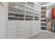 Well-organized walk-in closet with custom shelving and drawers at 286 Chartan Ave, Las Vegas, NV 89183