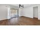 Bright living room with sliding glass doors to patio at 395 Nine Mile Creek Dr, Las Vegas, NV 89138