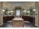 Luxurious bathroom with double vanity and large soaking tub at 4638 Evan Ridge Ct, Las Vegas, NV 89129