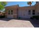 Inviting exterior with stone accents and a private courtyard at 4638 Evan Ridge Ct, Las Vegas, NV 89129