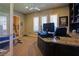 Spacious home office features built-in shelving and large desk at 4638 Evan Ridge Ct, Las Vegas, NV 89129