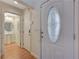 Entryway with hardwood floors and glass door at 5648 Ancient Agora St, North Las Vegas, NV 89031