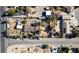 Aerial view of a property with a large house, pool, and various outbuildings at 5785 W Russell Rd, Las Vegas, NV 89118