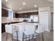 Modern kitchen with stainless steel appliances and island at 8255 Las Vegas Blvd # 1610, Las Vegas, NV 89123