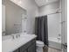 Clean bathroom, featuring a bathtub and shower at 8838 Sorrel Hills Ct, Las Vegas, NV 89113