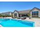 Luxury pool with patio furniture and spa at 8838 Sorrel Hills Ct, Las Vegas, NV 89113