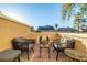 Relaxing patio area with comfortable seating and a small table at 901 Twinkling Sky Ave, Henderson, NV 89015