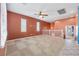 Spacious living room with high ceilings and carpet at 9823 Lime Tree St, Las Vegas, NV 89178