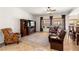 Spacious living room with comfortable seating and a large TV at 993 Starlight Terrace Way, Mesquite, NV 89034