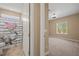 Bathroom with shower/tub combo and a musical shower curtain at 1359 Skylight Way, Mesquite, NV 89034