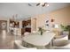 Virtually staged dining room with modern decor at 1359 Skylight Way, Mesquite, NV 89034