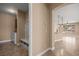 Convenient laundry room with washer, dryer, and built-in storage at 1359 Skylight Way, Mesquite, NV 89034