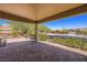 Covered patio with brick pavers and view of the neighborhood at 1359 Skylight Way, Mesquite, NV 89034