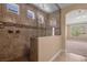 Large walk in shower with tile surround at 1359 Skylight Way, Mesquite, NV 89034