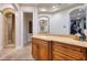 Bathroom with dual vanities and a walk-in shower at 2 Yorkridge Ct, Henderson, NV 89052