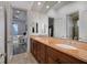 Elegant bathroom with double vanity and granite countertops at 2 Yorkridge Ct, Henderson, NV 89052