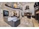 Spacious living room with high ceilings and fireplace at 2 Yorkridge Ct, Henderson, NV 89052