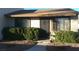 Front view of a single-story home with landscaped yard at 316 Linn Ln, Las Vegas, NV 89110