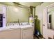Functional laundry room with washing machine, dryer, and water heater at 4214 Bay Cir, Las Vegas, NV 89122