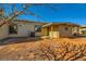 Large backyard with shed and desert landscaping at 7260 Fruitful Harvest Ave, Las Vegas, NV 89131