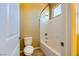 Clean bathroom with a tub and shower combination at 7260 Fruitful Harvest Ave, Las Vegas, NV 89131