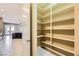 Walk-in pantry with ample shelving for storage at 7260 Fruitful Harvest Ave, Las Vegas, NV 89131