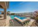 Inviting pool and spa with mountain views at 107 Reflection Cove Dr, Henderson, NV 89011